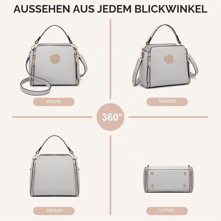 Miss Lulu Umhängetasche Damen Schultertasche Handtasche Crossbody Taschen Henkeltasche Mädchen PU Le