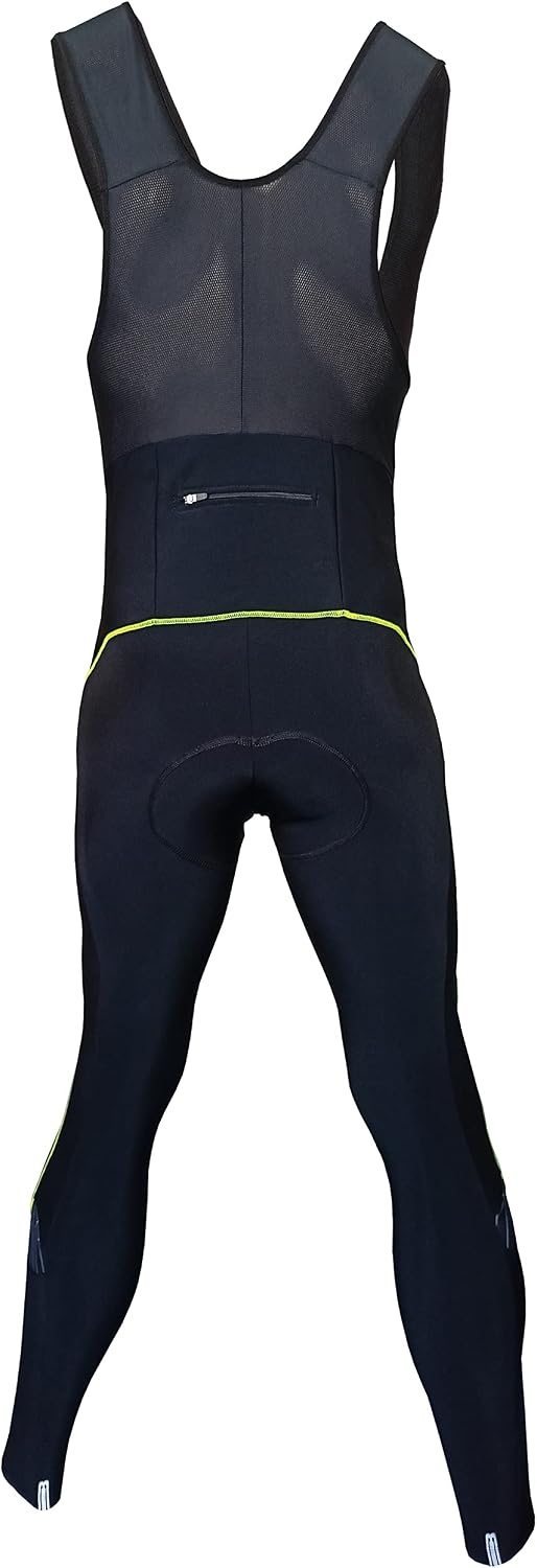 Berkner - Ralph - Fahrradhose, Trägerhose lang, Radhose in schwarz leuchtgelb XXL Black Fluo, XXL Bl