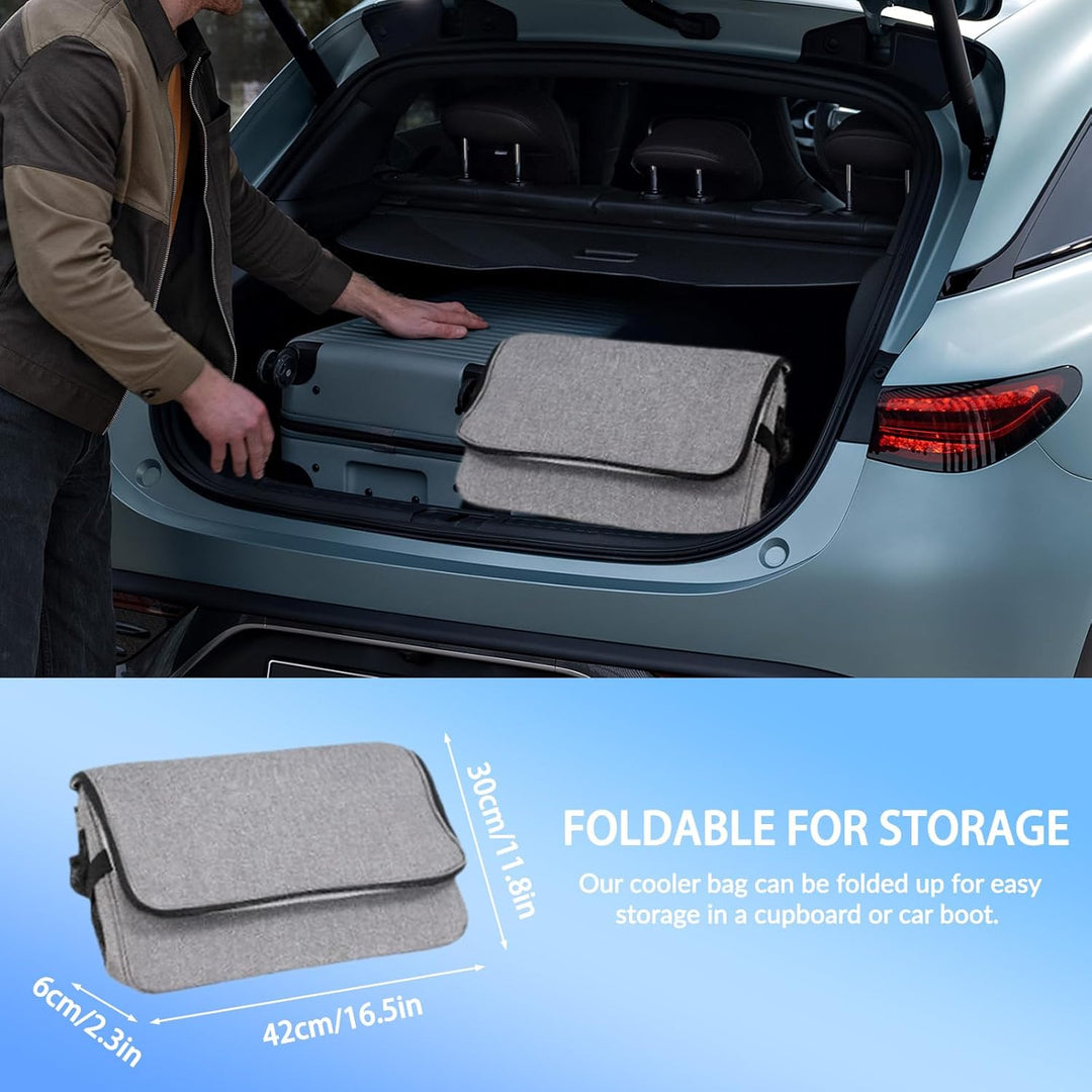 35L Gross Outdoor Kühltasche Faltbar, 60 Can Kühltasche Thermotasche Isoliertasche für Getränke &amp; Ge