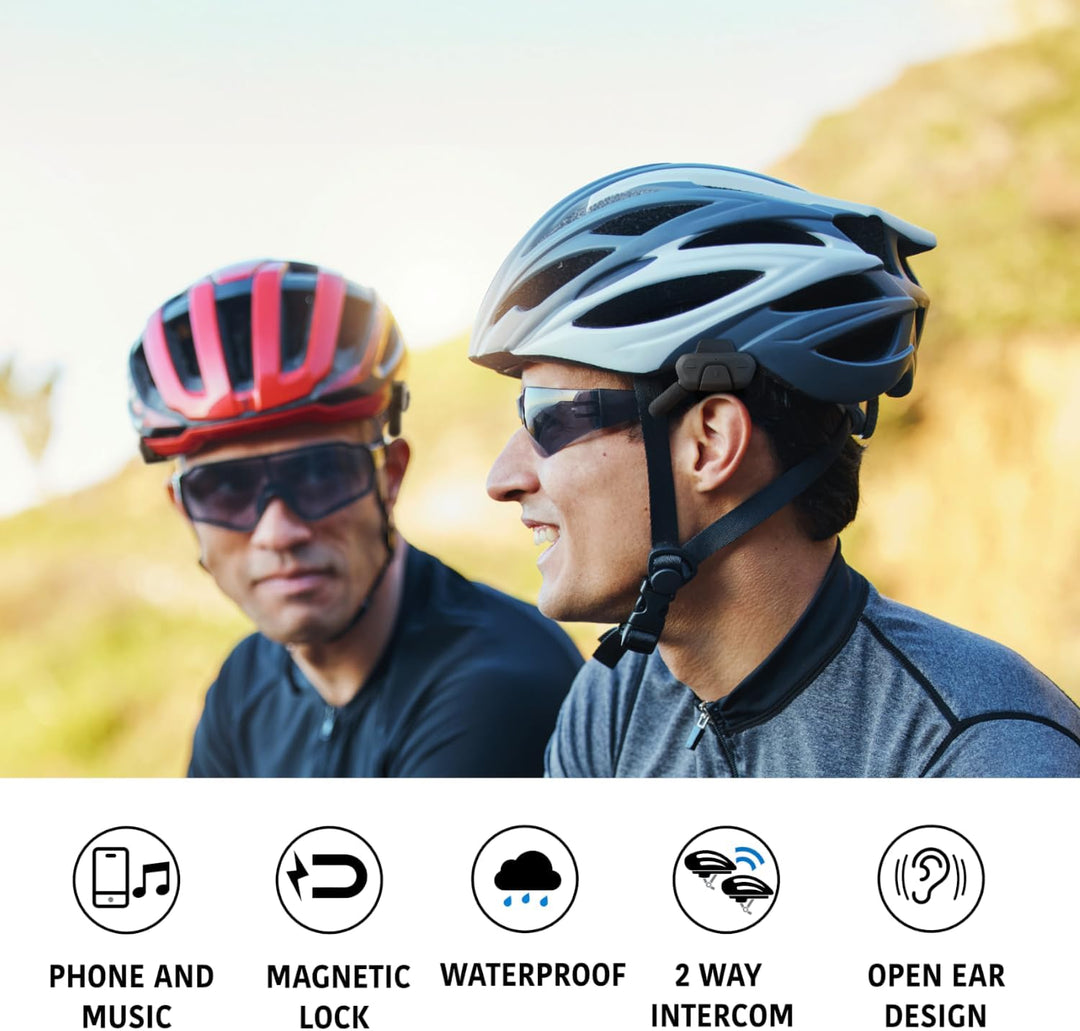 INTERPHONE AERIAL Fahrradhelm Headset für eine Person – Fahrrad Headset für eine Kommunikation bis 3