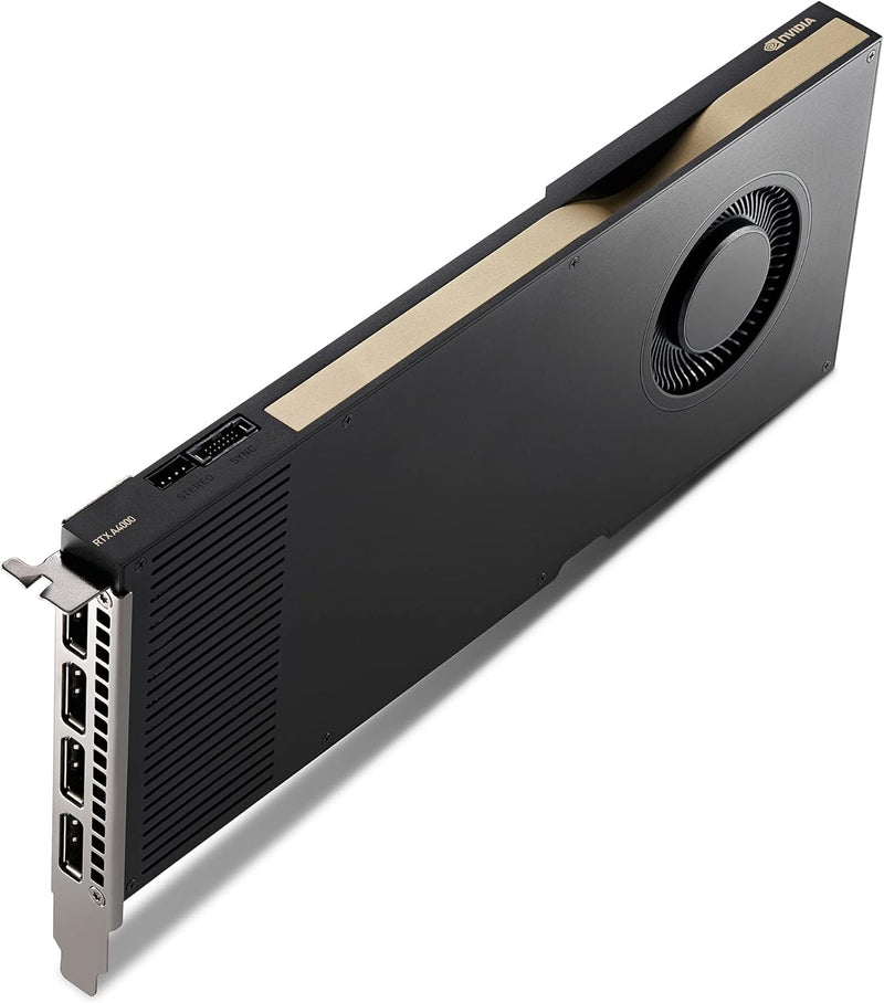 PNY NVIDIA RTX A4000 Professionelle Grafikkarte 16GB GDDR6 PCI Express 4.0 x16, Dual Slot, 4X Displa