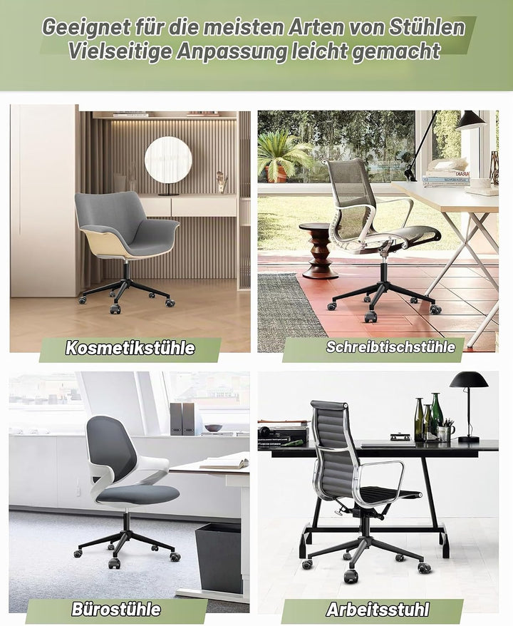 Sytopia Bürostuhl-Fusskreuz 24 Zoll/60 cm - Schwarz, Robustes 5-Sterne-Metalluntergestell, Drehstuhl