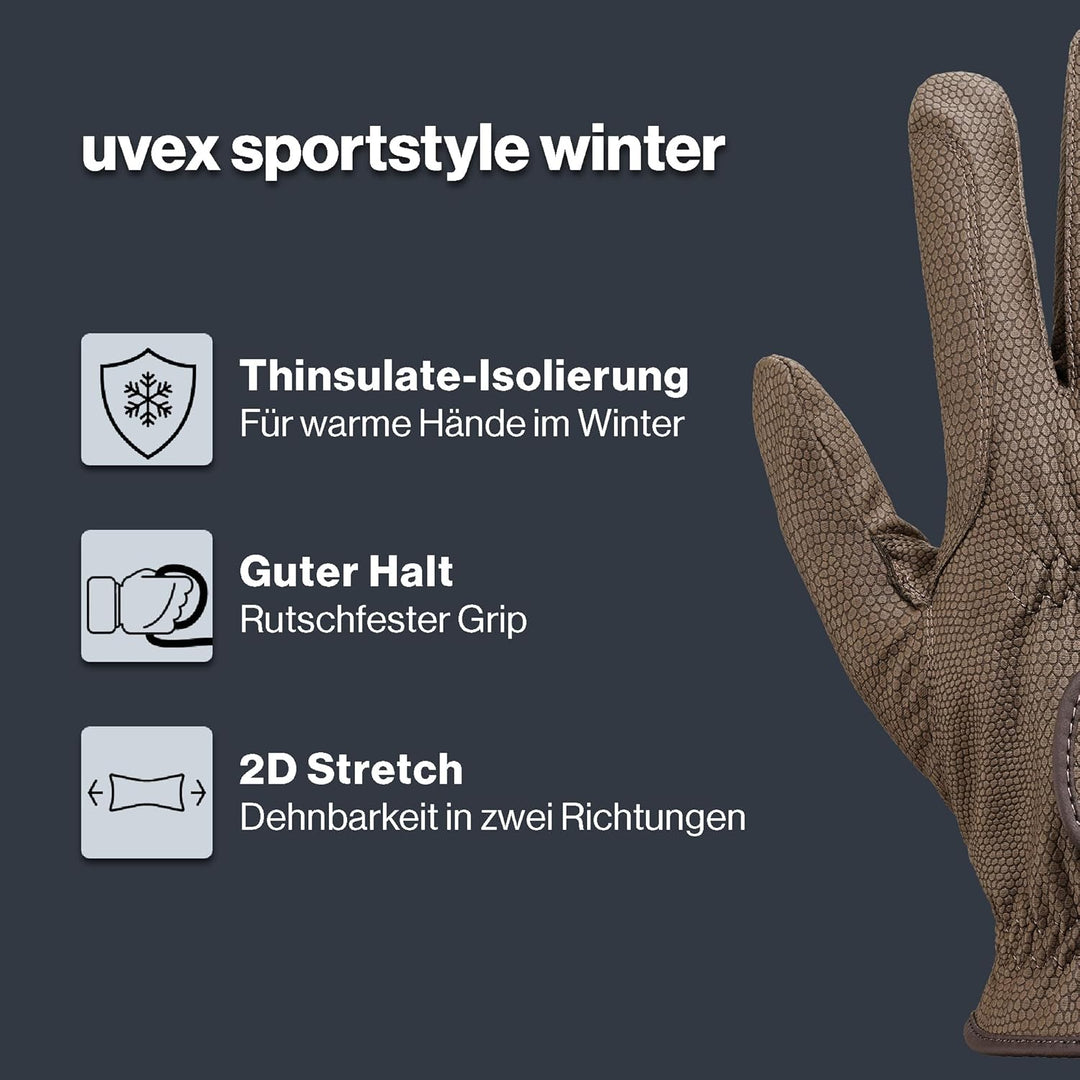 uvex sportstyle winter - dehnbarer Reithandschuh für Damen und Herren - exzellenter Grip & strapazie