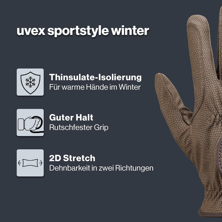 uvex sportstyle winter - dehnbarer Reithandschuh für Damen und Herren - exzellenter Grip & strapazie