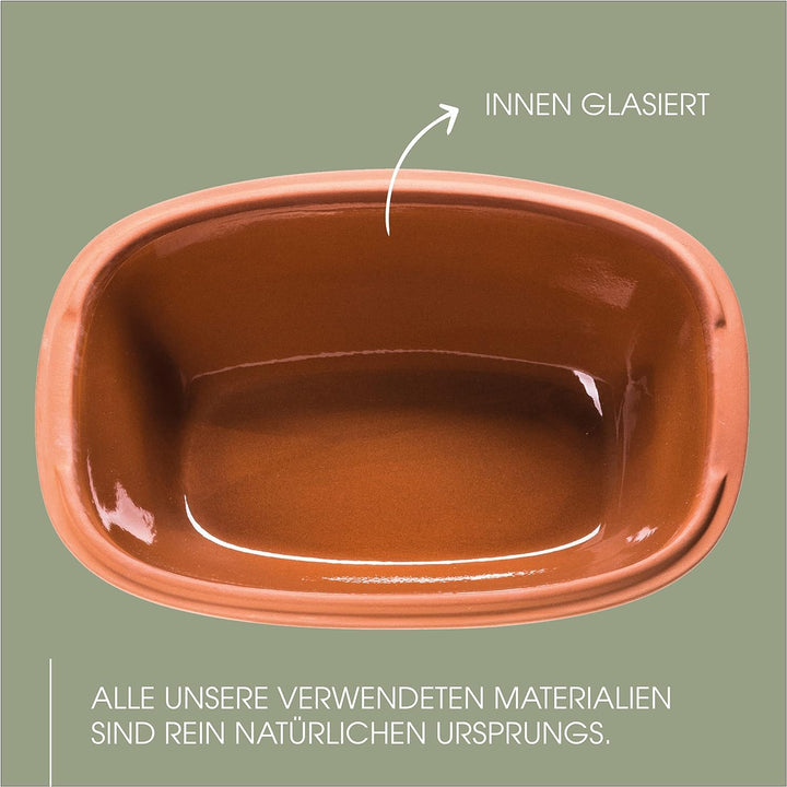 Römertopf Bräter Modern Look Keramik Tonbräter 4 Liter