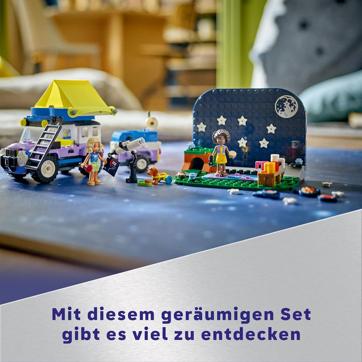 Lego Friends Sterngucker-Campingfahrzeug Set mit Geländewagen-Auto und Spielzeug-Teleskop, Geschenk