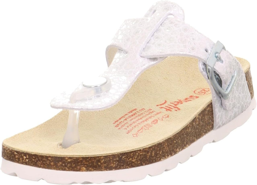 Superfit Girl's Fussbettpantoffel Mule 24 EU Weiss 1010, 24 EU Weiss 1010