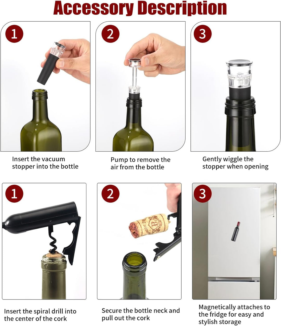 Zaxiva Luxus Wein Dekanter Set, Hochwertiger Rotwein Dekanter mit Weinbelüfter, Vakuum Weinstopper &