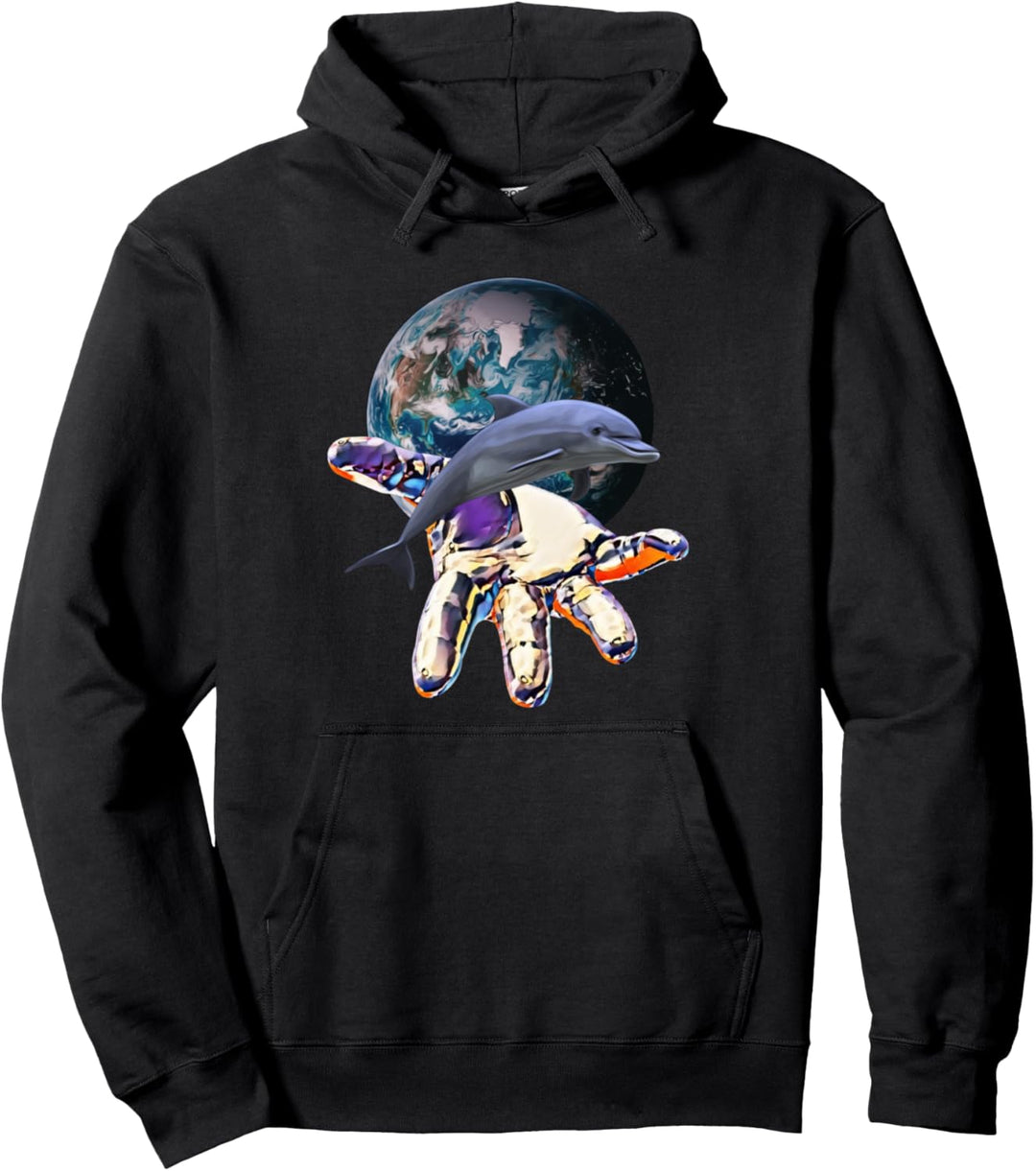 Delfin Motiv Tümmler Meeressäugetiere Ozean Tiere Delfine Pullover Hoodie