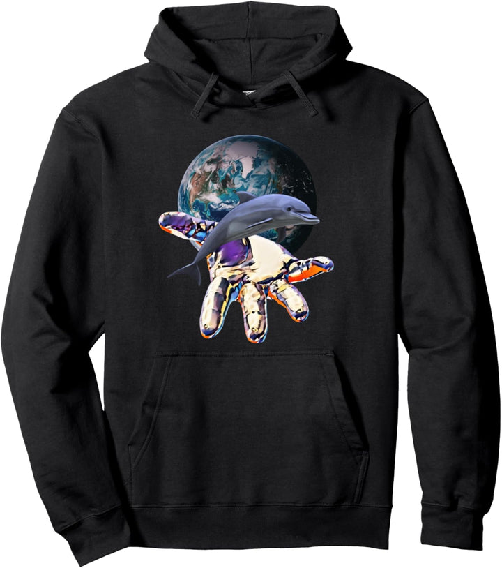 Delfin Motiv Tümmler Meeressäugetiere Ozean Tiere Delfine Pullover Hoodie