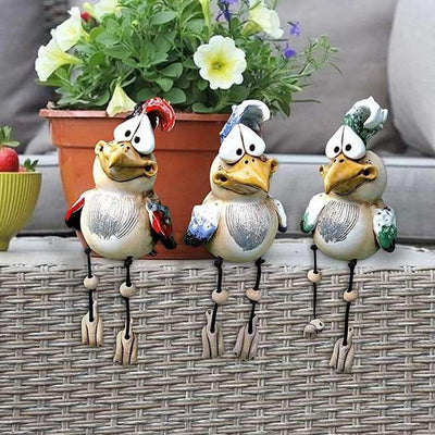 Youery 3pcs Hühner Deko Gartendeko Für Draussen Figuren, Keramik Huhn Tierfigur Gartenstecker Kerami