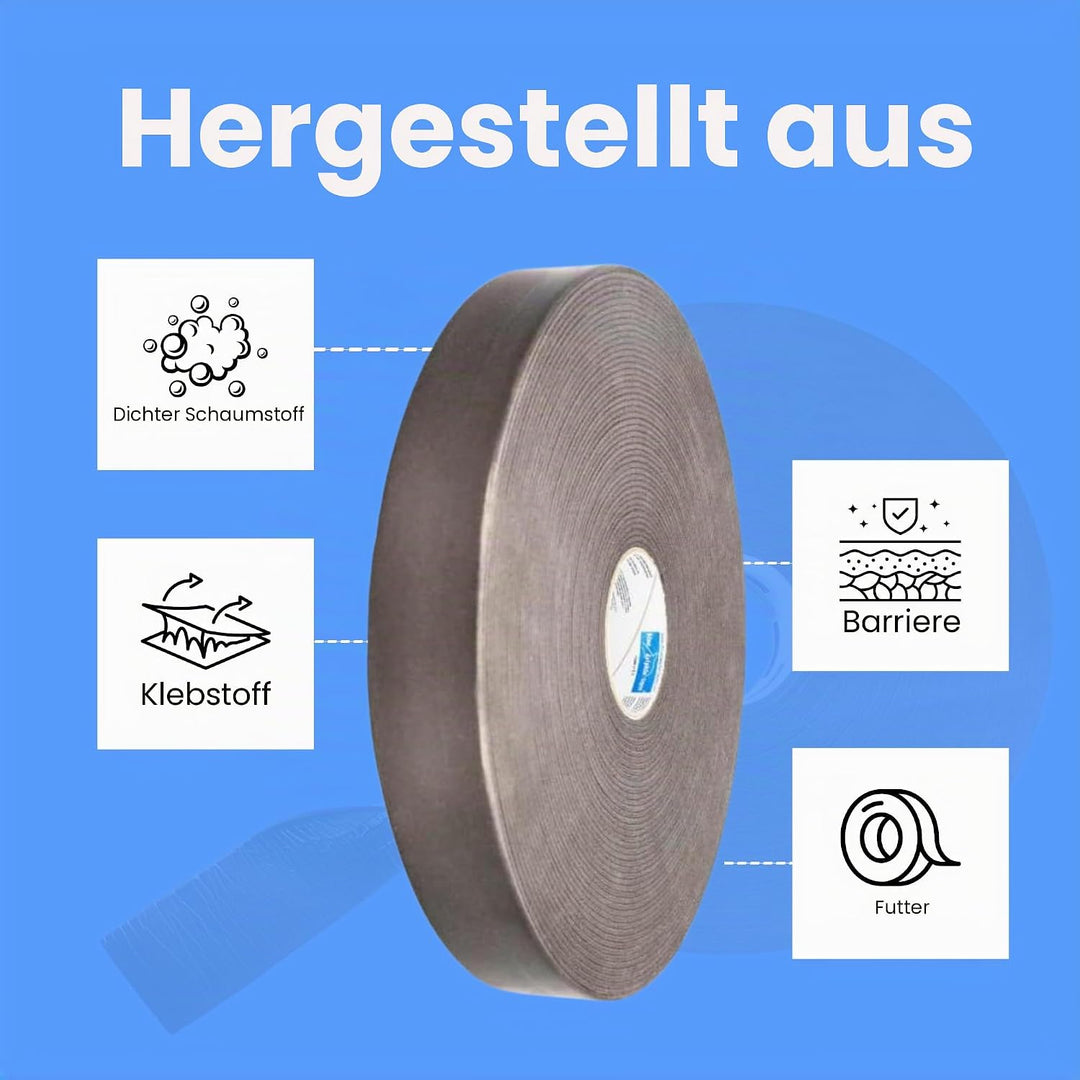 50mm x 30m BLUE DOLPHIN akustisches schalldämmendes Klebeband Trennwandband Entkopplung, 50mm x 30m