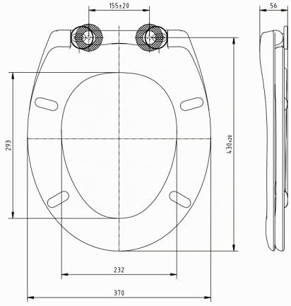 Dombach® Kaiana Premium Toilettendeckel (Weiss, Oval) Antibakterieller WC Sitz mit Absenkautomatik S