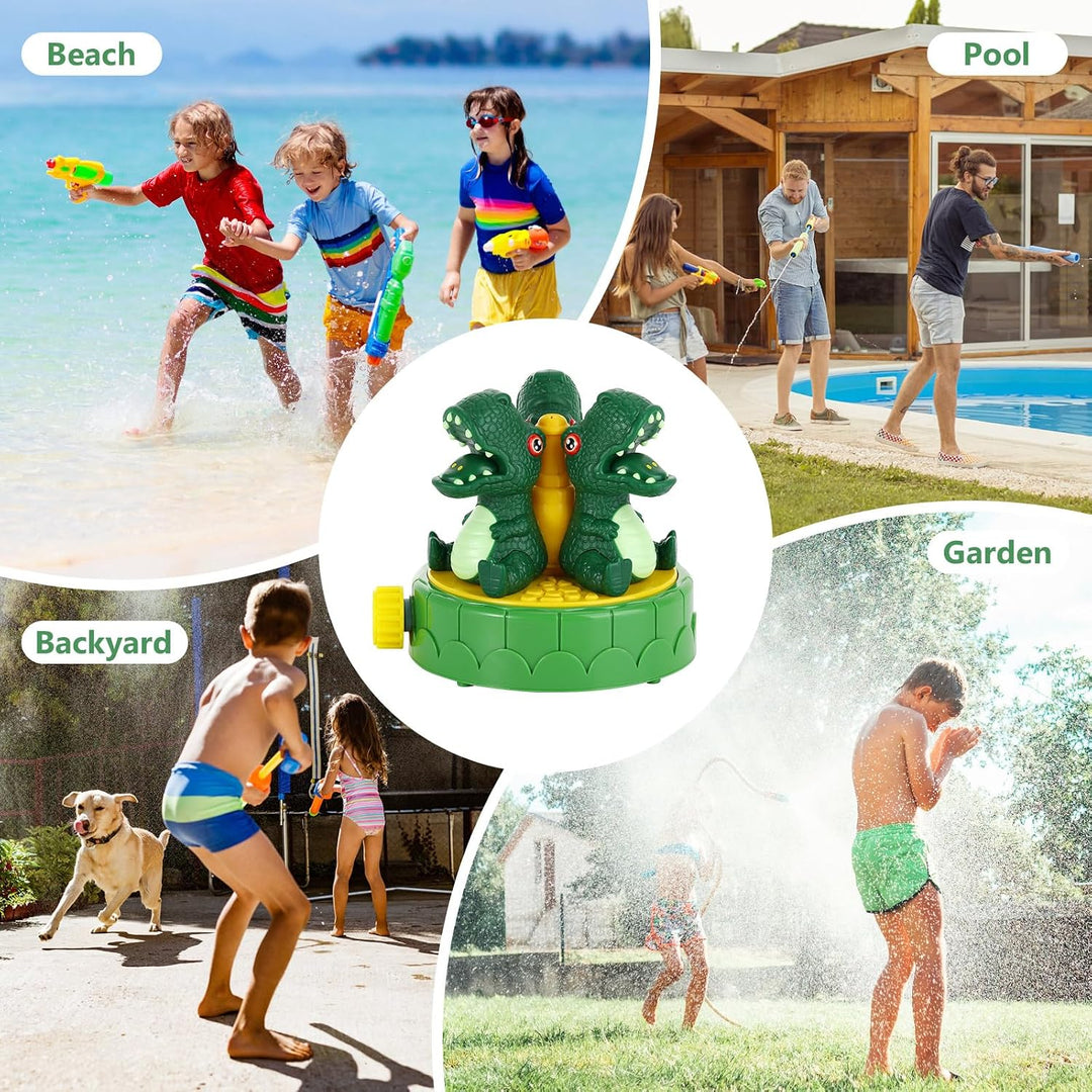 MoKo Dinosaurier Wassersprinkler für Kinder, Niedliches Outdoor Wasserspielzeug, Schwimmbad Spielzeu