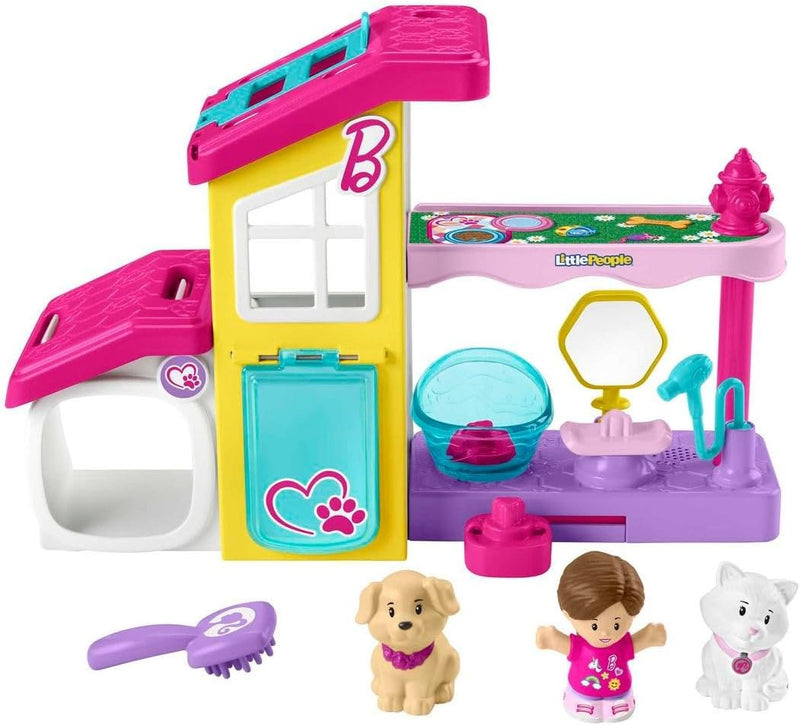 Little People Barbie-Spielset für Kleinkinder mit Musik und Geräuschen, 2 Ebenen und 4 Teilen, Tiers