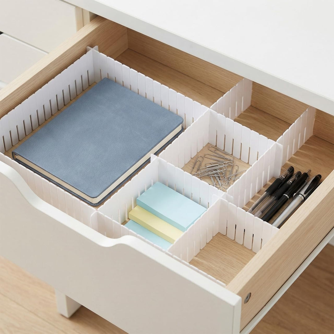 TOPBATHY Stück Schubladenteiler 47 x 9 cm, verstellbarer Schubladen-Organizer, Socken-Organizer, sch
