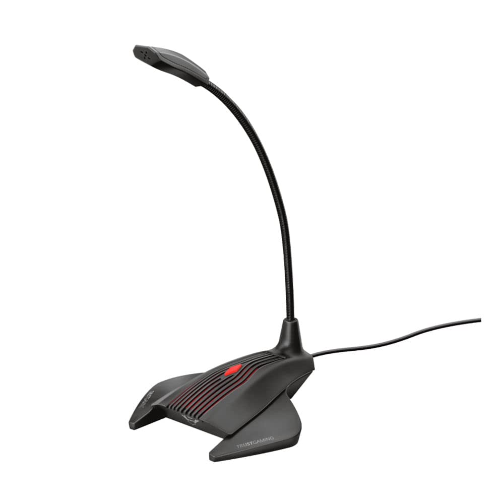 Trust Gaming GXT 239 Nepa Gaming Mikrofon für PC (Standmikrofon mit 3.5mm Klinke für Skype, Streamin