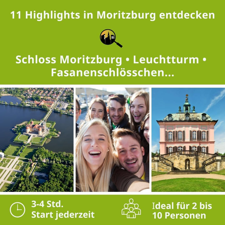Schnitzeljagd Moritzburg – Stadtspiel für Erwachsene und Familien | Stadtrallye rund ums Moritzburge
