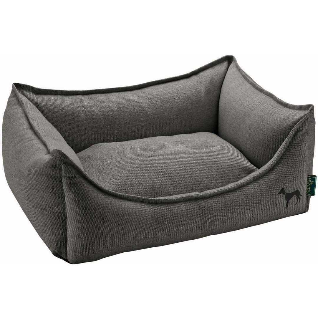 HUNTER Livingston Hundesofa, Hundebett, Strukturstoff, klassisch, S, anthrazit anthrazit 60 x 40 x 2