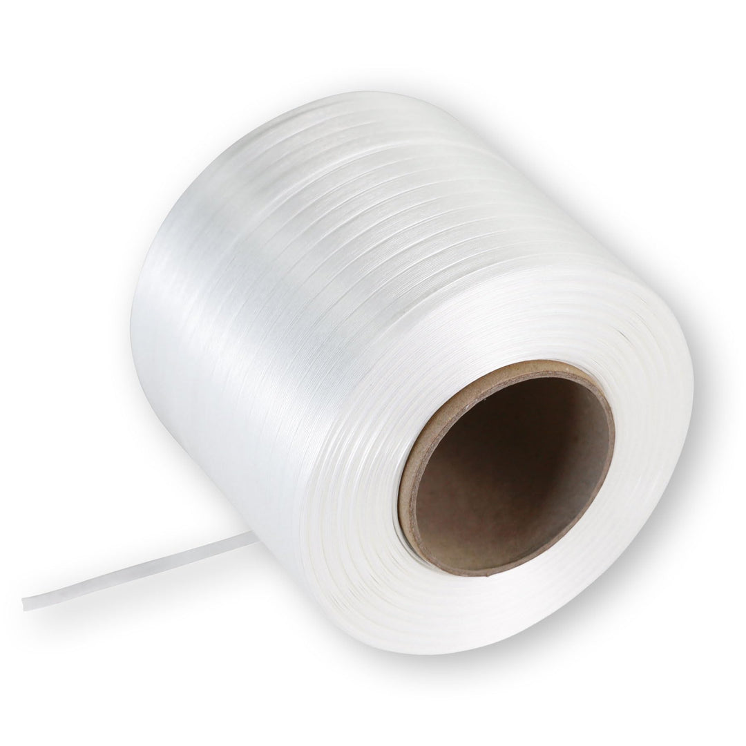 3 ROLLEN x 500m | 9mm Polyester Umreifungsband | 250kg Bruchlast | Polyesterband für optimale Ladung