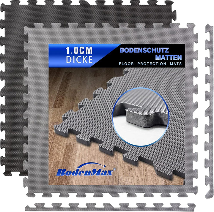 BodenMax Bodenschutzmatte Sportmatte Puzzlematte Fitnessmatte rutschfest Bodenschutz Pool Unterlegma