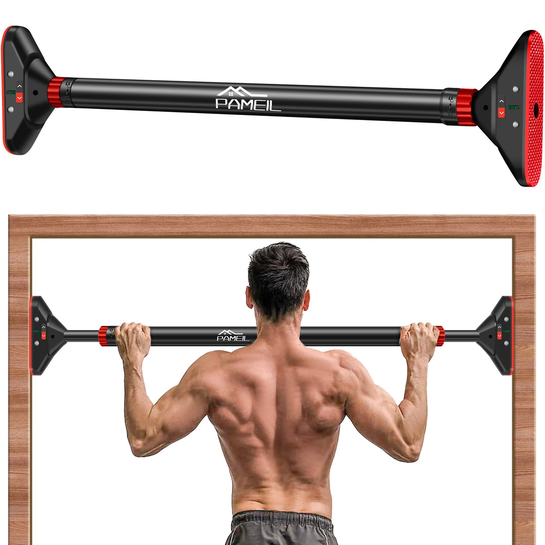 Klimmzugstange Türrahmen, Pull Up Bar Tragkraft bis 200 Kg, Reckstange Ohne Schrauben 75-94cm Auszie