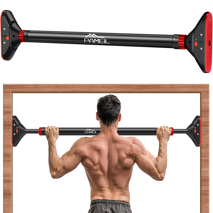 Klimmzugstange Türrahmen, Pull Up Bar Tragkraft bis 200 Kg, Reckstange Ohne Schrauben 75-94cm Auszie