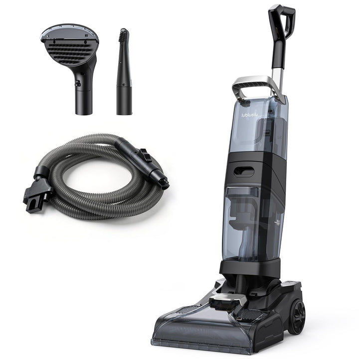 Carpet and Upholstery Cleaner Vacuum Machine, Pet Carpet Shampooer with Dual Brush Scrubber, High-Fl