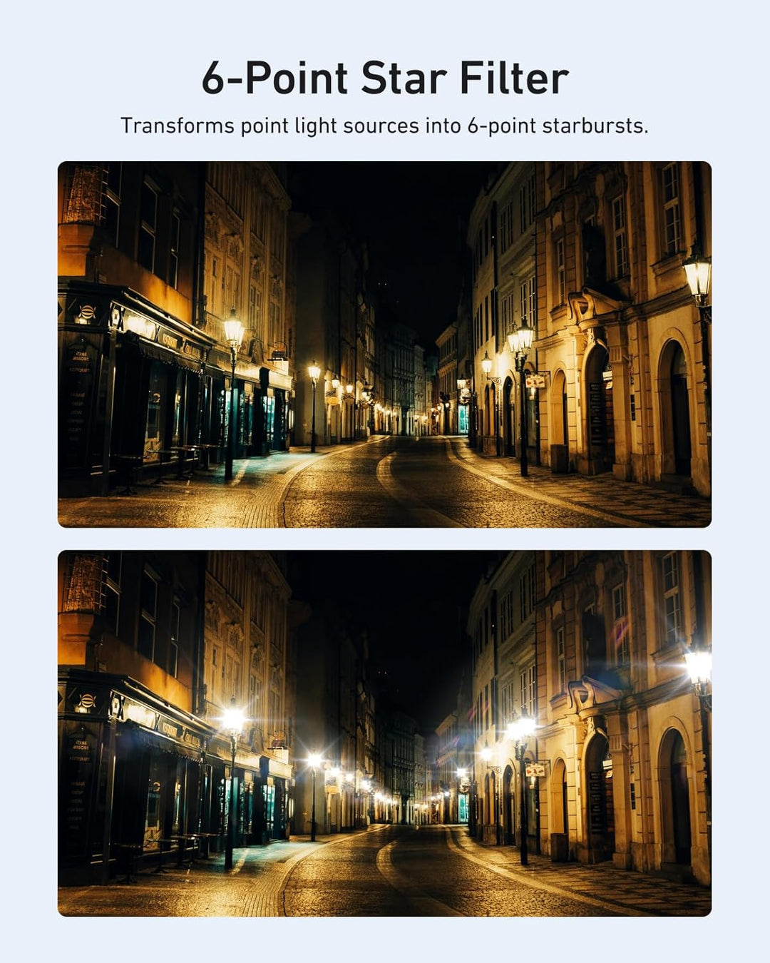 TELESIN 67mm 6 Points Star Hnady Telefonobjektiv-Filter, DSLR-Kameraobjektiv, Mehrschichtiges Nano-v