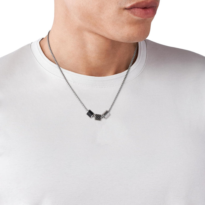 Emporio Armani Halskette Für Männer, 52,5 Cm Silber Edelstahl Halskette, EGS2383020