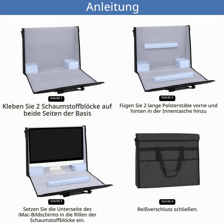 Damero Tragetasche Kompatibel mit Apple iMac 27", Tragetasche Kompatibel mit Apple iMac 27" und ande