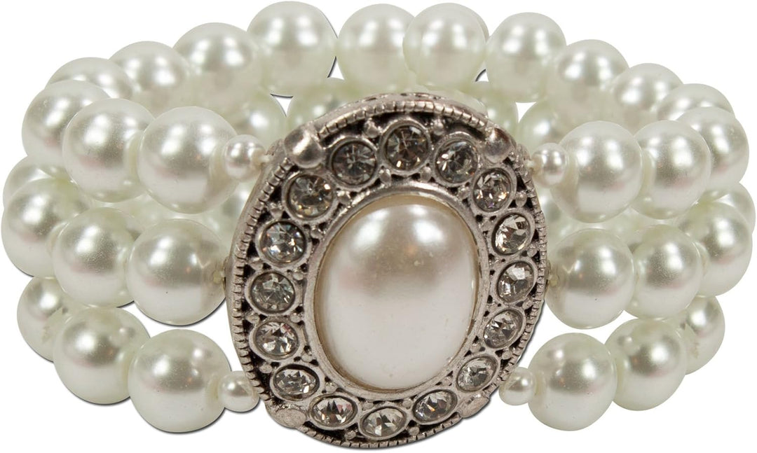 Alpenflüstern Trachtenschmuck-Set Perlen-Trachtenkette und Trachten-Armband Sissi - Damen-Trachten-S
