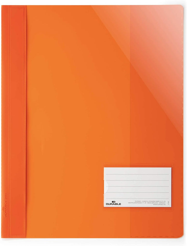 Durable Sichthefter für Din A4, Überbreite, orange, 25er Packung, 269009, orange
