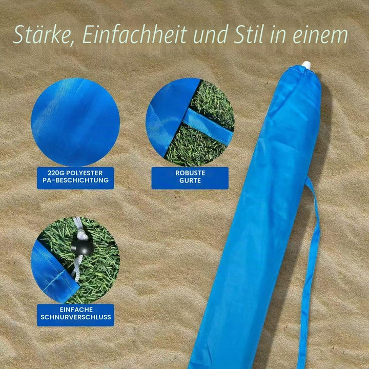 BEST&FREE Strandschirm-Abdeckung Mit Tragegriff, Schutzhülle Mit Blauem Griff, Zubehör oder Ersatzzu