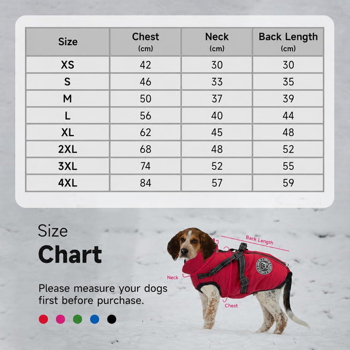 Hundemantel für Kleine Hunde Wasserdicht,Hundemantel mit Geschirr, Winterjacken &amp; Wintermäntel für H