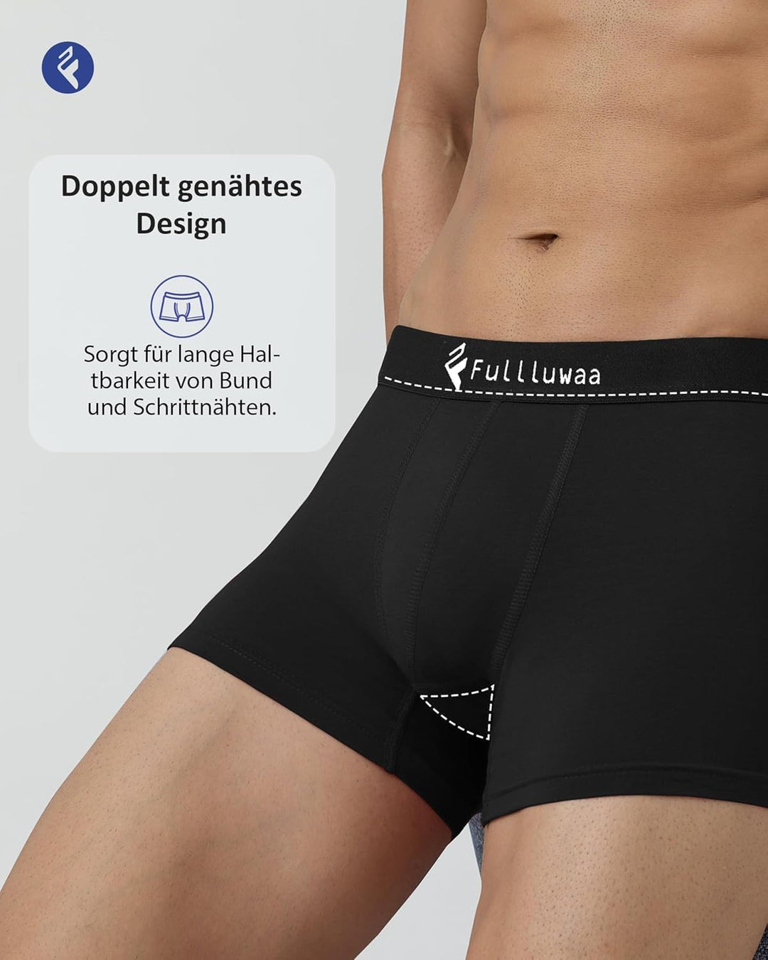 Fullluwaa Boxershorts Herren 12er Pack - Business Men Retroshorts Männer Trunks Baumwolle Unterwäsch