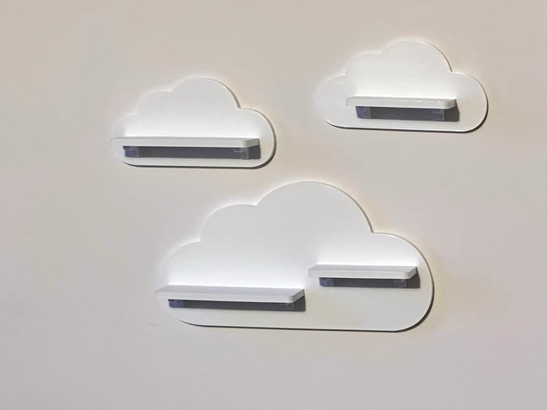 3er Wolken-Set passend/Kompatibel für die Toniebox Toniefiguren (Weiss) Weiss, Weiß