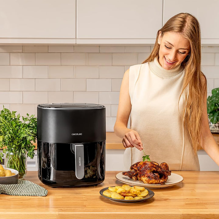 Cecotec Heissluftfritteuse ohne Öl 6,5L Cecofry Fantastik 6500. 1700W, PerfectCook-Technologie, 12 K