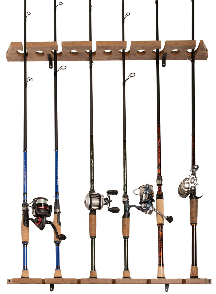 Old Cedar Outfitters 3-in-1 Angelruten-Aufbewahrungsregal, zum Aufhängen an Wänden, horizontal oder