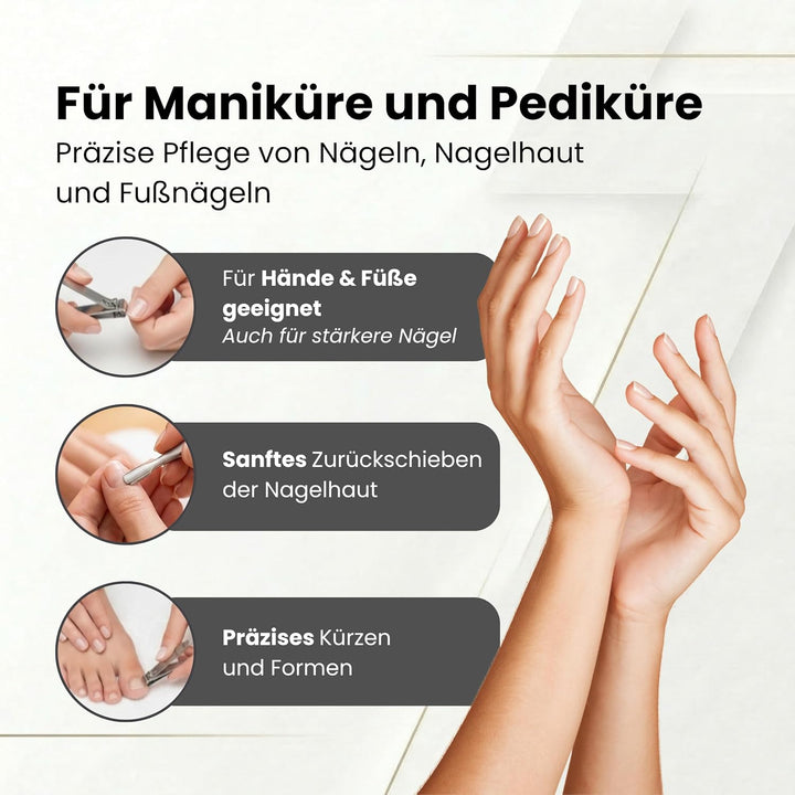 Sonnenschein by Hans Kniebes - Manicure-Etui, Reissverschluss: 9-tlg. Bestückung, rostfrei-edelmatti