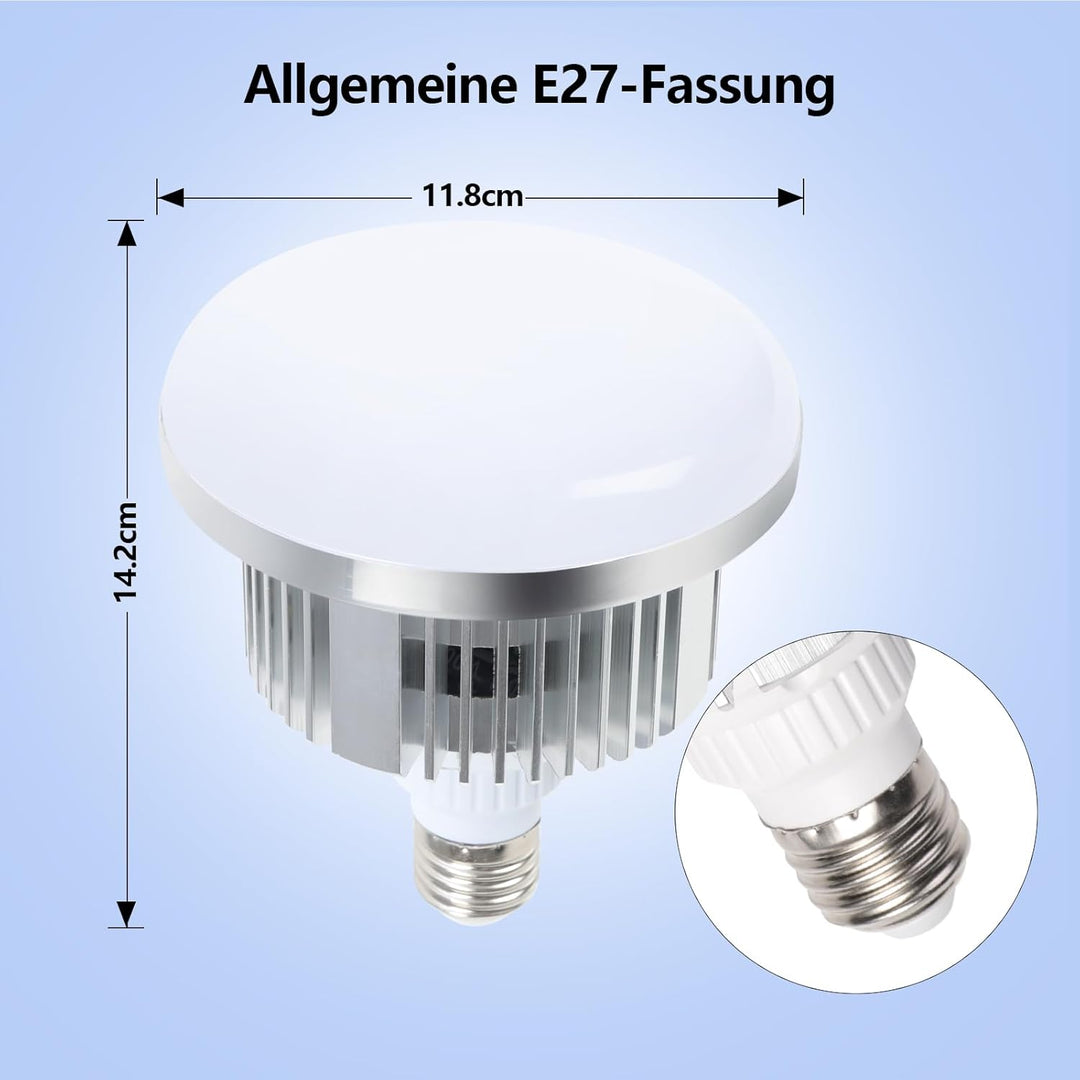 FGen LED Fotolampe, 2X135W Aufrüstung Fotoleuchte E27 3000-6500K Einstellbar mit Fernbedienung, LED