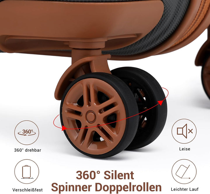 KONO Kofferset Reisekoffer Set Gepäcksets 6 Teilig, Koffer Set mit Beautycase Kosmetikkoffe mit Hand