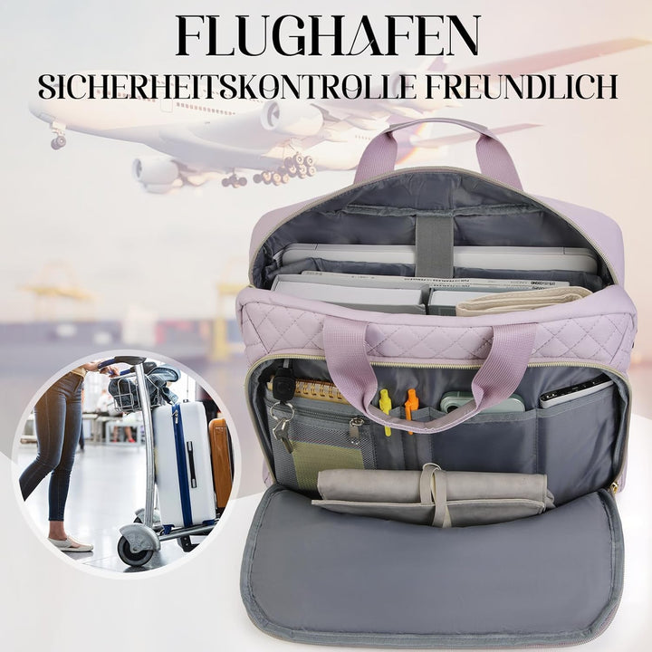 IGOLUMON Laptoptasche Damen 17,3 Zoll Aktentasche Wasserdichte Laptop Notebook Tasche Arbeitstasche
