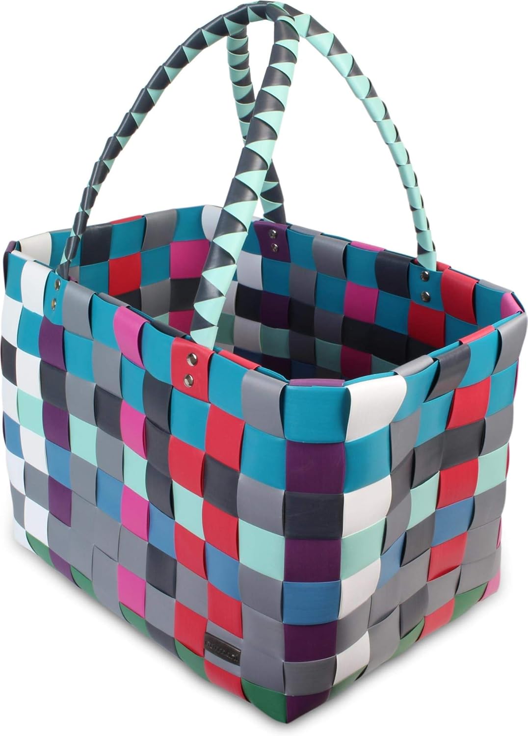 normani Einkaufstasche geflochten mit Henkeln - Tragetasche extra robust Farbe Classic/River Classic