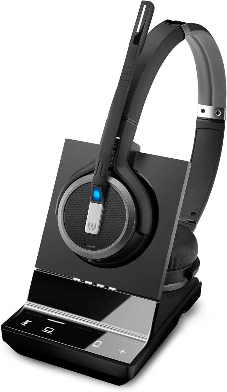 EPOS DECT Headset Impact SDW 5063 - Kabelloses On-Ear Headset mit Multi-Geräte-Anbindung - Kristallk