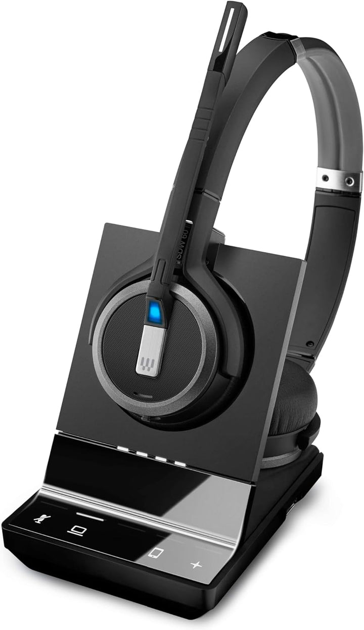 EPOS DECT Headset Impact SDW 5063 - Kabelloses On-Ear Headset mit Multi-Geräte-Anbindung - Kristallk