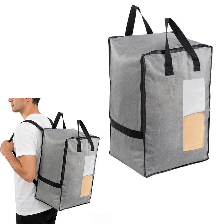 2Stück Vertikale Umzugstaschen, Grosse Aufbewahrungstasche, Wasserdicht mit Verstärkten Rucksackgurt