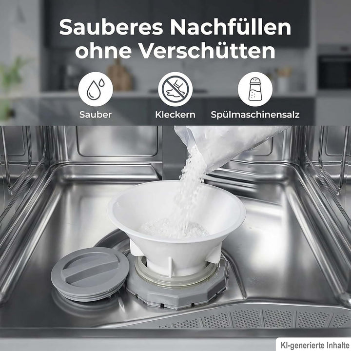 2er Set Geschirrspüler Salztrichter passend für Bosch Siemens Neff Constructa 00645000 – Einfüllhilf