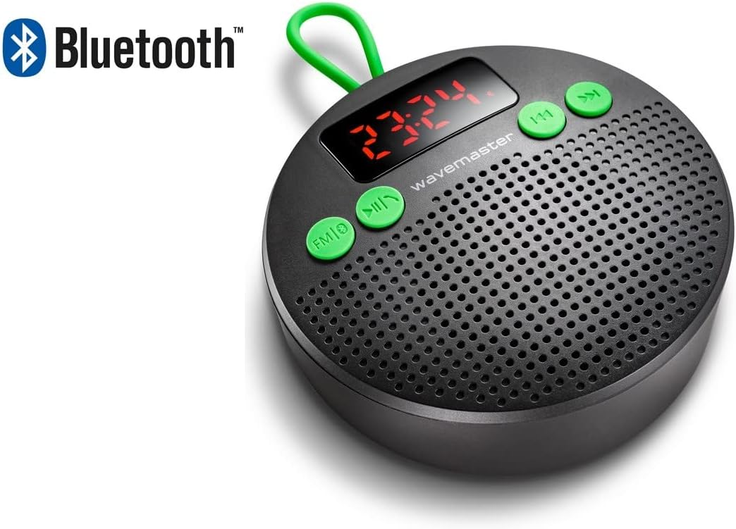 Wavemaster MOBI-3 - Tragbarer Bluetooth-Lautsprecher für Unterwegs (360° Klangfeld) mit Radio, Wecke
