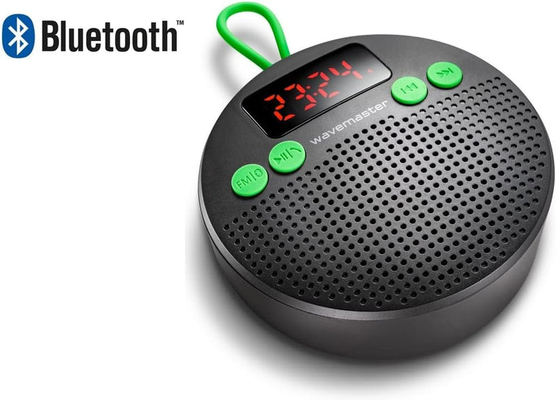 Wavemaster MOBI-3 - Tragbarer Bluetooth-Lautsprecher für Unterwegs (360° Klangfeld) mit Radio, Wecke